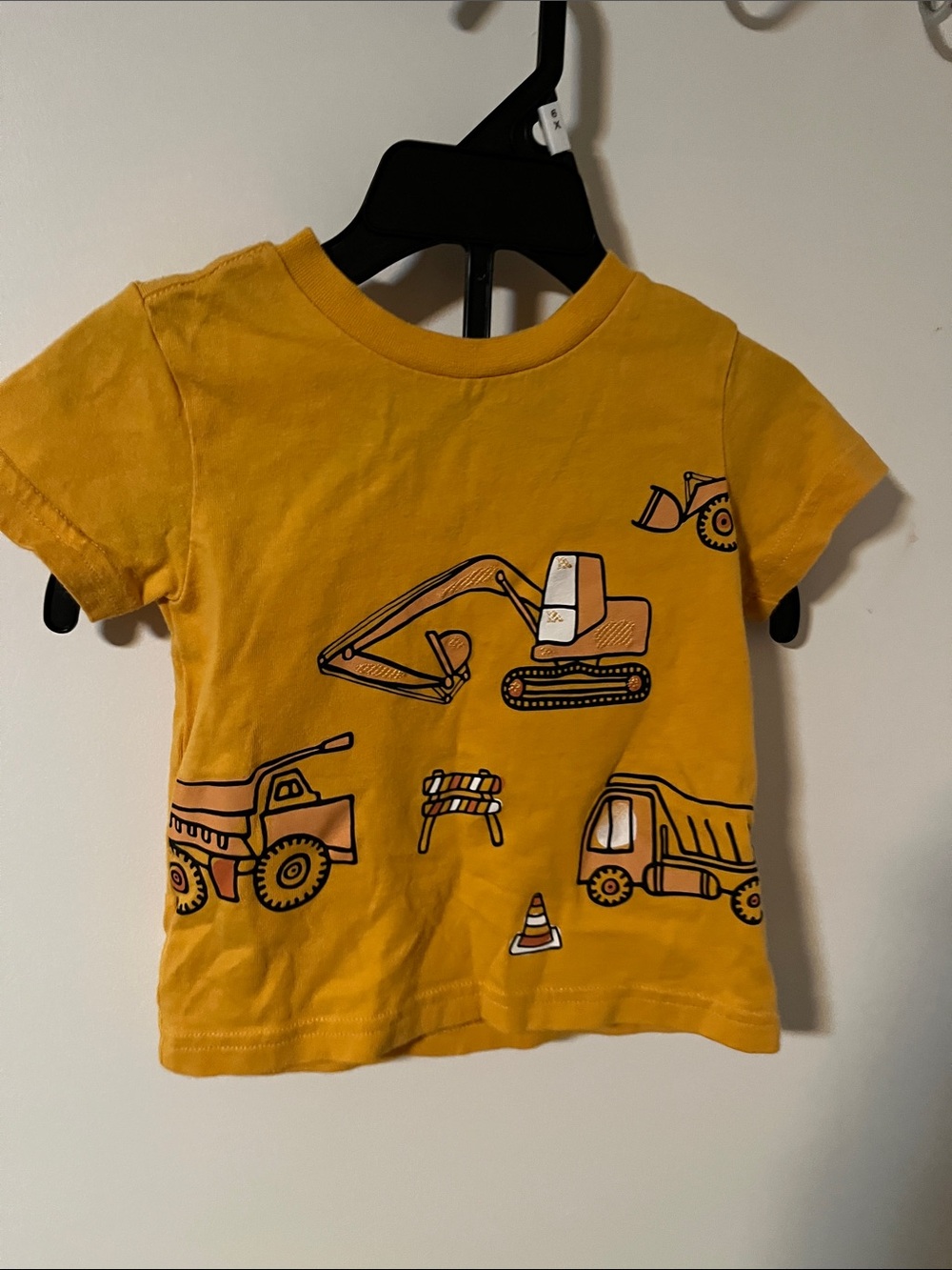 Kids Yellow Construction Graphic Tee